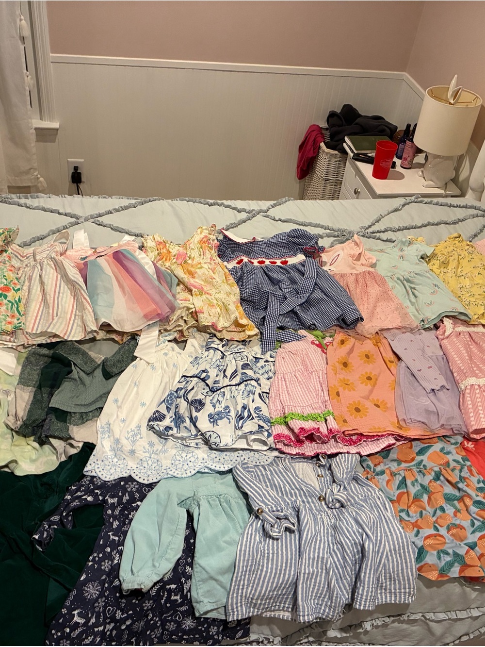 Girls Mixed Summer Dress Lot - Pastels, Floral & Stripes